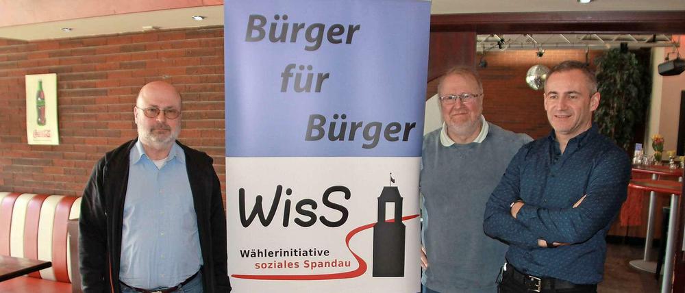 Die Spitzenkandidaten der WisS: Michael Althoff, Jürgen Kessling und Emilio Paolini (v.l.n.r.).