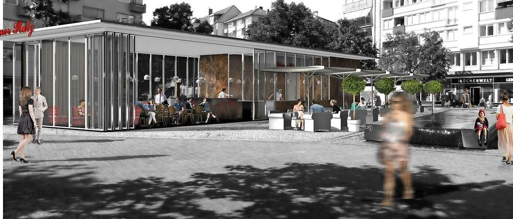 Früher stand hier am Lehniner Platz ein Kiosk, Ideen für ein Café gab es lange. 