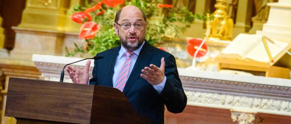 Der SPD-Spitzenkandidat zur Bundestagswahl, Martin Schulz am Freitag im Dom in Berlin.