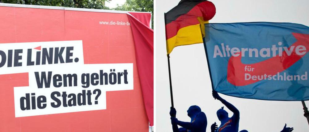 Berliner Spitzenkandidaten der Linken und der Alternative für Deutschland treffen aufeinander.