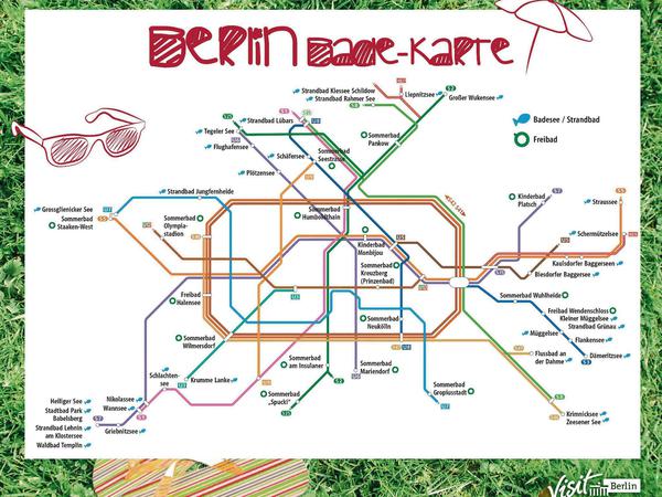 Die Berliner Bade-Karte von Visit Berlin. 