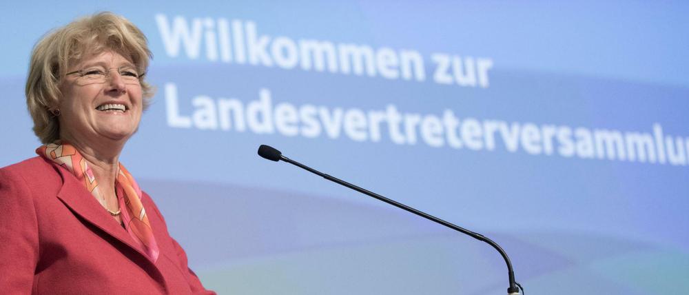 Monika Grütters, Vorsitzende der Berliner CDU, eröffnet am Samstag die Delegiertenversammlung der Berliner CDU. 