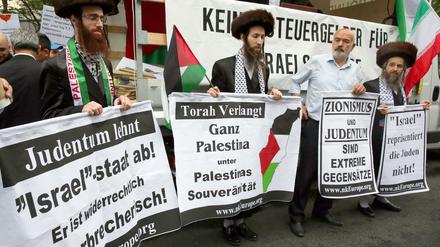 Auch ultraorthodoxe Juden haben an der Al-Quds-Demo teilgenommen. 