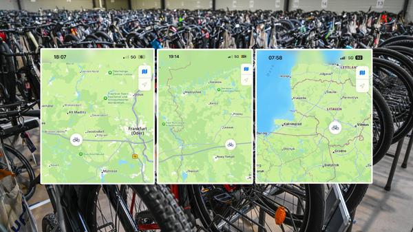Den Weg ihres Fahrrads konnte Anastasia R. mittels GPS-Tracker gut verfolgen. Geholfen hat ihr das bislang nicht.
