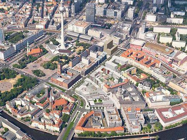 Platz da! Planervision: Drei Blöcke Neubauten am Roten Rathaus mit 150 000 Quadratmetern. 