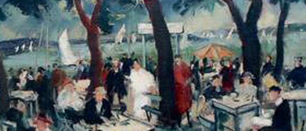 Ein Künstler in Berlin. Zu den Stadtlandschaften Heckendorfs gehört dieses Gemälde mit dem Ausflugslokal „Schloss Wannsee“ von 1924
