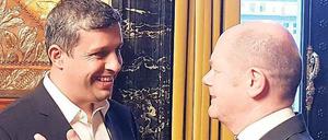 Brüderlich. Berlins SPD-Fraktionschef Raed Saleh (li.) trifft den damaligen Ersten Bürgermeister Hamburgs und jetzigen Bundeskanzler Olaf Scholz (2018).