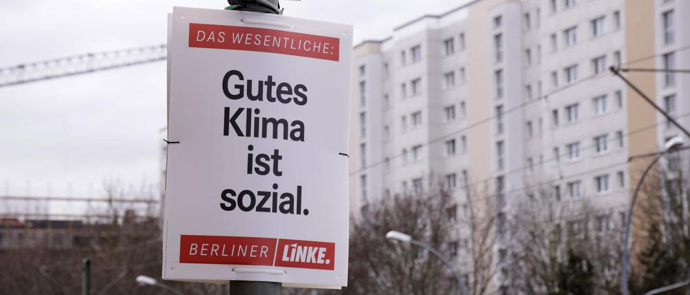 Wahlplakat von Die Linke.