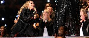 Großes Spektakel: Madonna und Cee Lo Green beim Super-Bowl-Auftritt vergangene Woche.