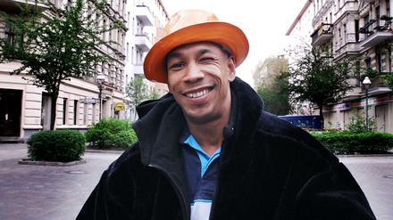 Demba Nabé, Sänger der Berliner Band Seeed, fotografiert in Kreuzberg. Er starb am Donnerstag im Alter von 46 Jahren.
