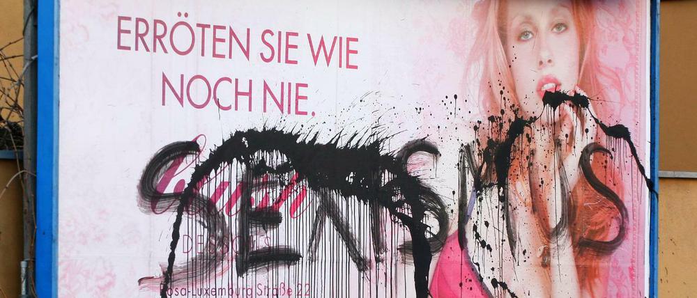 Protest gegen Sexismus in der Werbung in Berlin.