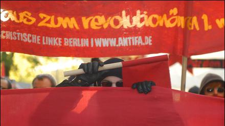 Ein Foto von der revolutionären 1.Mai-Demonstration von 2008.