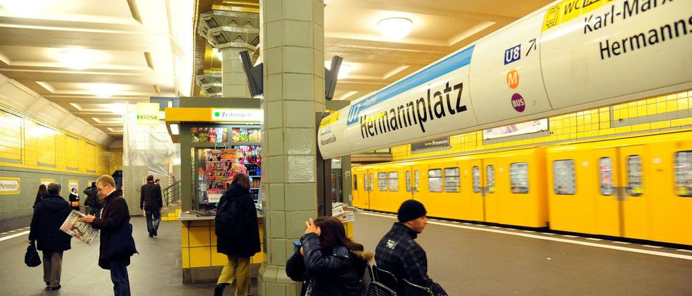 Knotenpunkt. Der U-Bahnhof Hermannplatz gehört zu den gefährlichsten Berliner Stationen.