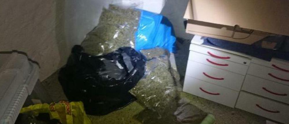 125 Kilogramm Marihuana in Neukölln gefunden.