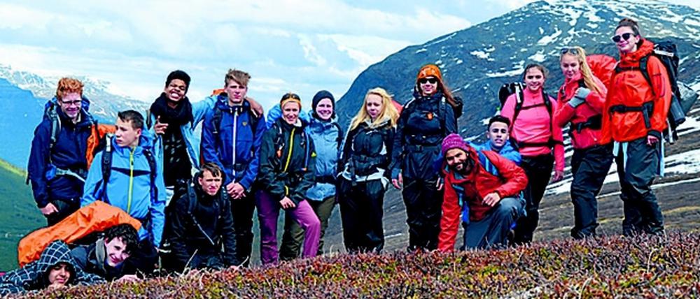 Die Gruppe der Schule an der Jungfernheide im norwegischen Gebirge.