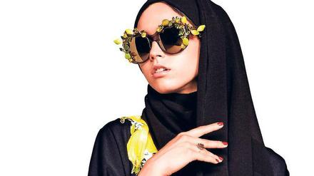 Runway-Muslima. Ein Model zeigt die „Allure of the Middle East“-Kollektion von Dolce &amp; Gabbana