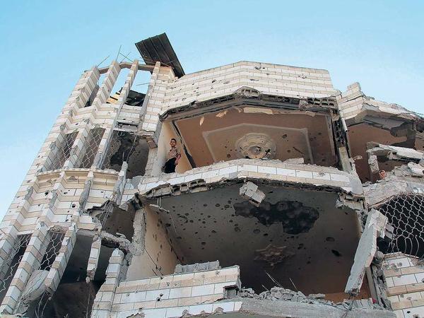 Spuren der Zerstörung. 17 000 Wohnungen in Gaza wurden bei den Kämpfen unbewohnbar gemacht. Der Wiederaufbau wird Hunderte von Millionen Euro kosten.