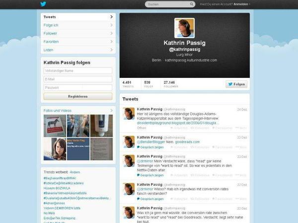 Kathrin Passig hat mit ihrem Tweet zum Suizid des Schauspielers Wolfgang Herrndorf viele verstört.