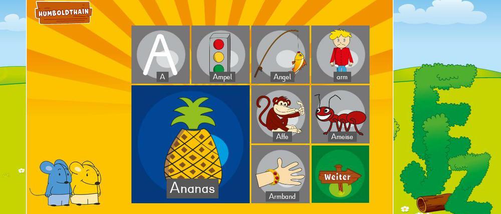 Lernsoftware gibt es bereits für den Kindergarten. Im Bild das kostenlose Microsoft-Programm  "Schlaumäuse".