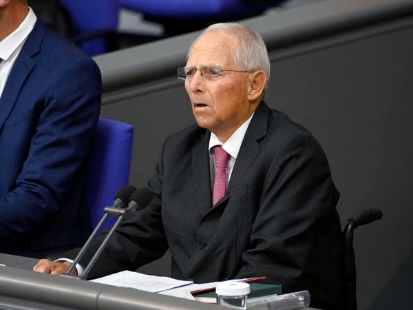 „Wir konnten diesen Kampf nicht gewinnen“. Wolfgang Schäuble bei seiner Bundestagsrede.