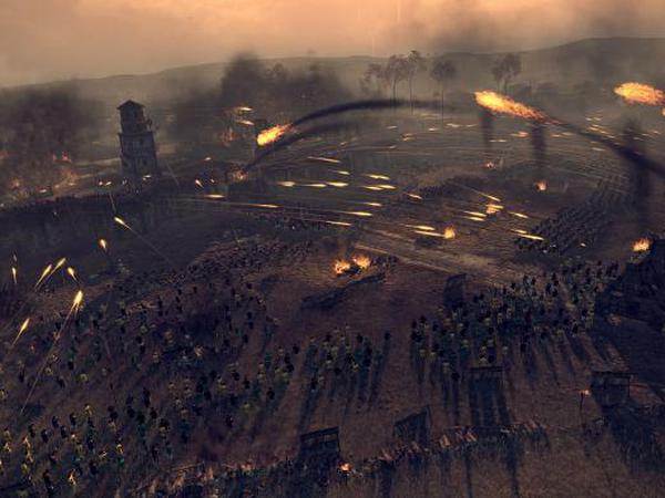 Stadt unter Beschuss: Szene aus "Total War:Attila".