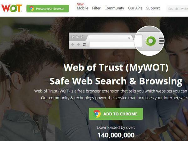Über ein Add-on von "Web of Trust" sollen Daten von Millionen Nutzern aufgezeichnet worden sein. 