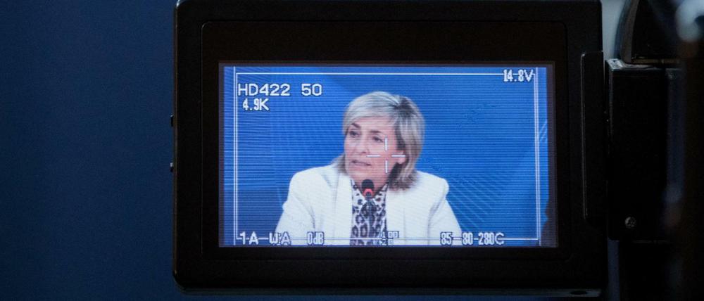Die ARD-Vorsitzende Karola Wille am 20.09.2017 bei der Pressekonferenz zur vorangegangenen ARD-Hauptversammlung. 