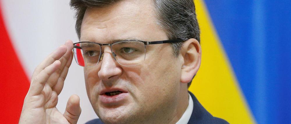 Dmytro Kuleba, Außenminister der Ukraine, konnte aus Sicherheitsgründen nicht an der gesamten "Anne Will"-Sendung teilnehmen.