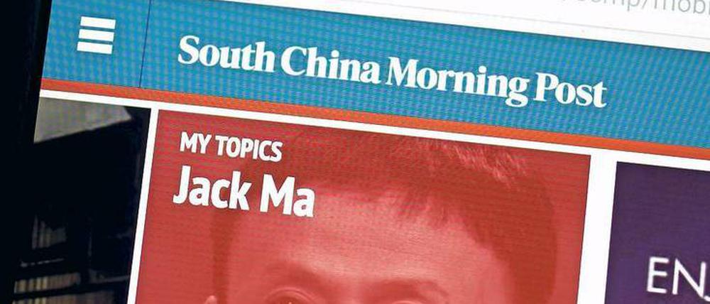 Titelstory. Alibaba-Gründer Jack Ma in der „South China Morning Post“. 