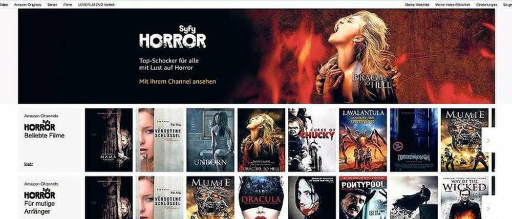 Der Syfy-Horror-Channel im Amazon-Streamingdienst wirbt mit Top-Schockern. Bezahlt werden muss dafür extra.