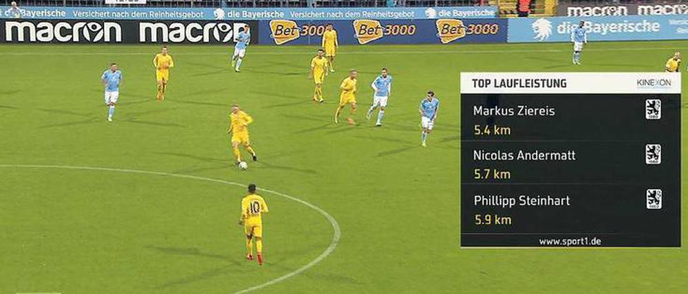 Test. Unsichtbar für den Sport-1-Zuschauer wurden am vergangenen Sonntag Grafiken mit Spielerdaten ins Bild eingefügt.