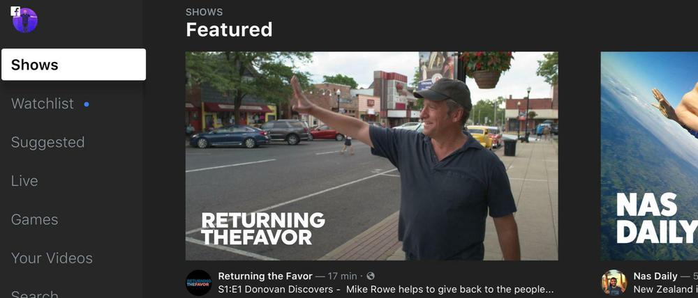 TV-Moderator Mike Rowe zeigt im neuen Facebook-Serienchannel Watch die Show "Returning the Favor".