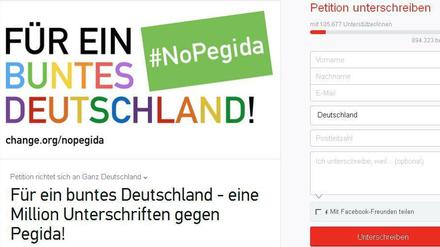 Für ein buntes Deutschland: Im Internet werden Unterschriften gegen Pegida gesammelt.