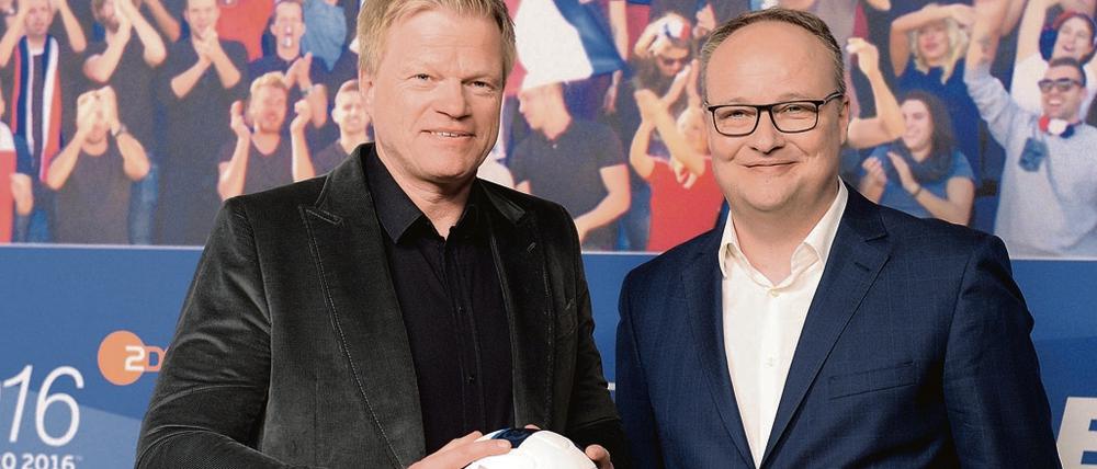 ZDF-Experten: Das Oliver-Duo Kahn und Welke. 