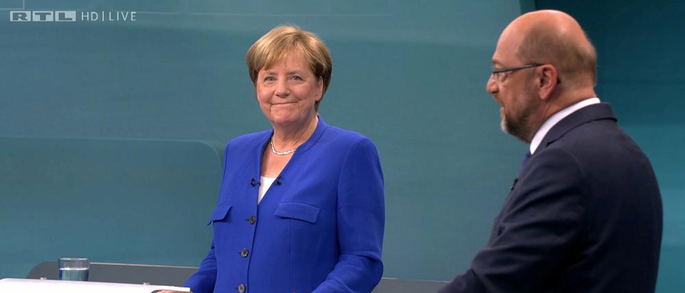 TV-Duell mit Angela Merkel und Martin Schulz