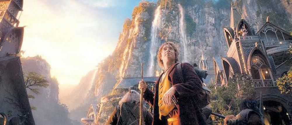Auf der Suche nach dem legendären Schatz. Martin Freeman als Bilbo Baggins in einer Szene des Kinofilms „Der Hobbit: Eine unerwartete Reise“. 