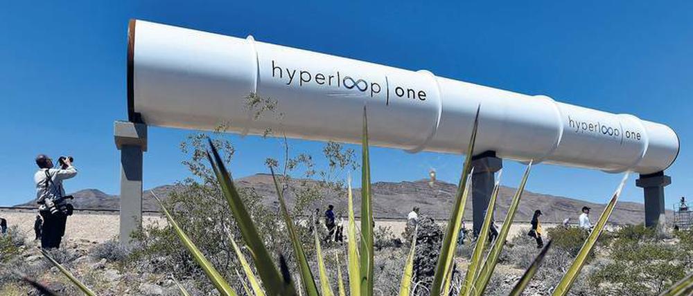 Ein Teil eines Hyperloop-Systems in den USA, wo die Idee getestet wird.