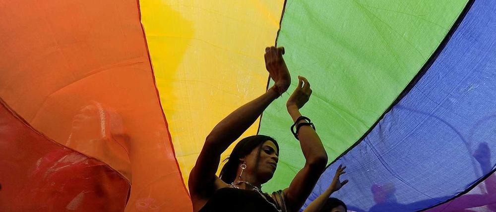 Ausgetanzt: Eine Demonstration Homosexueller in Neu Delhi.