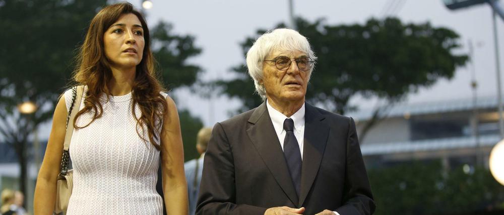 Bernie Ecclestone und seine Frau Fabiana Flosi. 