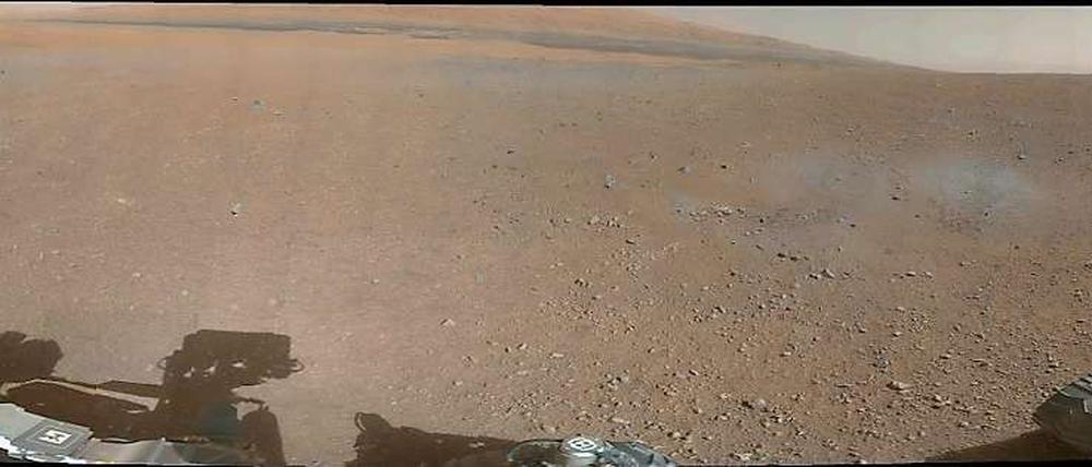 130 Einzelfotos stecken in diesem Panoramabild vom Mars.