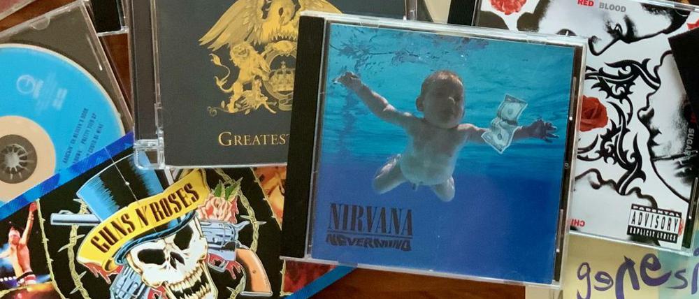 Rock-Cover aus dem Jahr 1991, darunter Nirvanas „Nevermind“.