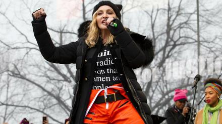 Madonna trat am Samstag in Washington bei der Anti-Trump-Kundgebung auf. 