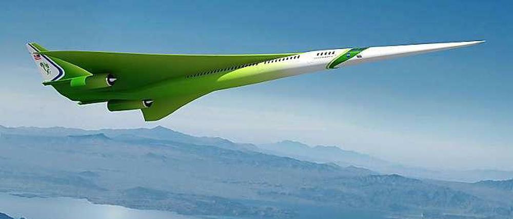 Im Rahmen eines Forschungsprojekts der Nasa hat der Hersteller Lockheed-Martin ein künftiges Überschallverkehrsflugzeug entworfen, dessen Modell bereits im Windkanal getestet wird.