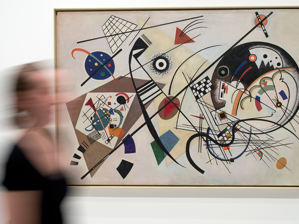 Wassily Kandinsky Werk "Durchgehender Strich" ähnelt dem aktuellen Google Doodle.