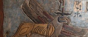 Der Südwind wurde als Löwe mit vier Flügeln und einem Widderkopf dargestellt.