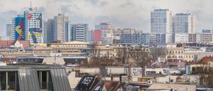 Stadtansicht aus dem EDGE-Tower an der Warschauer Brücke