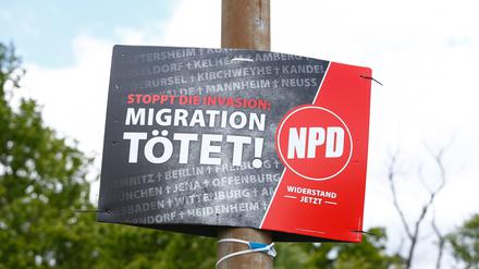 Das umstrittene NPD-Wahlplakat