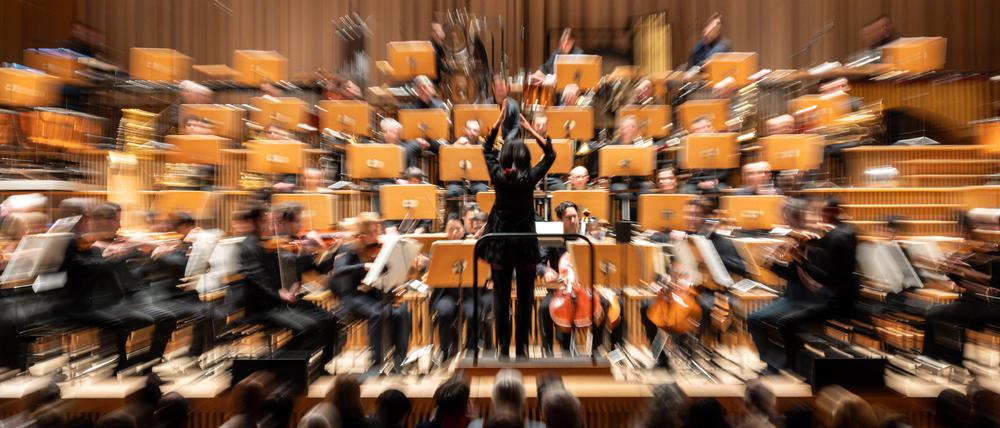 Das Deutsche Symphonie-Orchester Berlin spielt beim „Ultraschall“-Festival im Sendesaal des RBB im Funkhaus an der Masurenallee. 