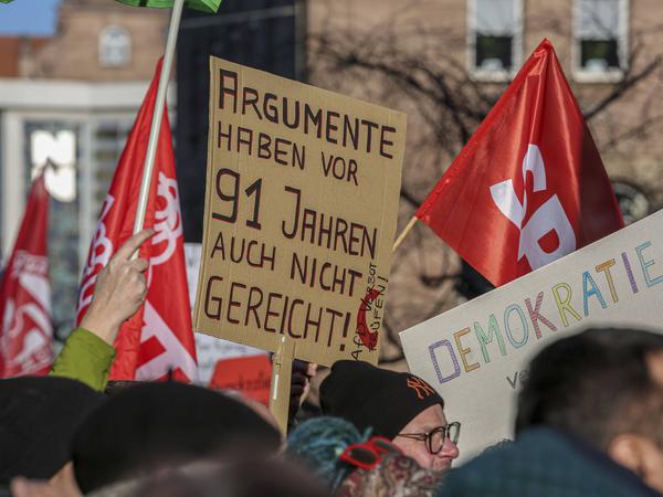 Demonstration gegen Rechtsextremismus in Nürnberg am Samstag.