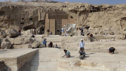 Die Grabanlage von Djefai-Hapi I. in Assiut. Die ägyptische Stadt war lange gesperrt, bis ein Berliner Forschungsteam dort graben durfte.